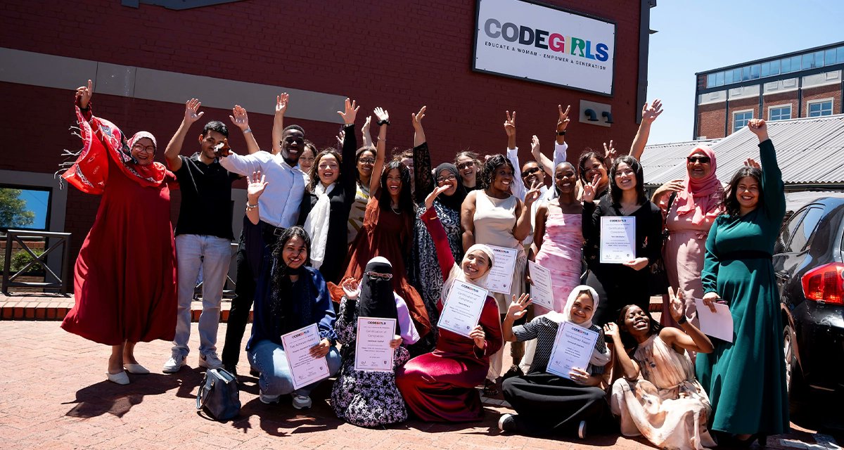 MuslimViews_SA's tweet card. CodeGirls SA graduates 30 women in web development and Python, empowering low-income communities and expanding women’s access to tech careers in South Africa.