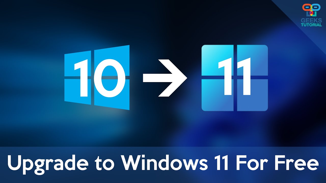 GeeksTutorial's tweet card. How to Upgrade Windows 10 to Windows 11 For Free
