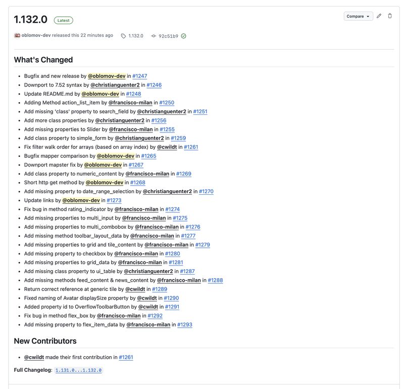abap2UI5's tweet card. 🚀 New Release v.1.132.0 of abap2UI5 is Out! 🚀 - Added Properties for Multi Input, Slider, Search Field and more - Added Date Range Selection Control etc. - Bugfix for Generic Tile & Avator Control...