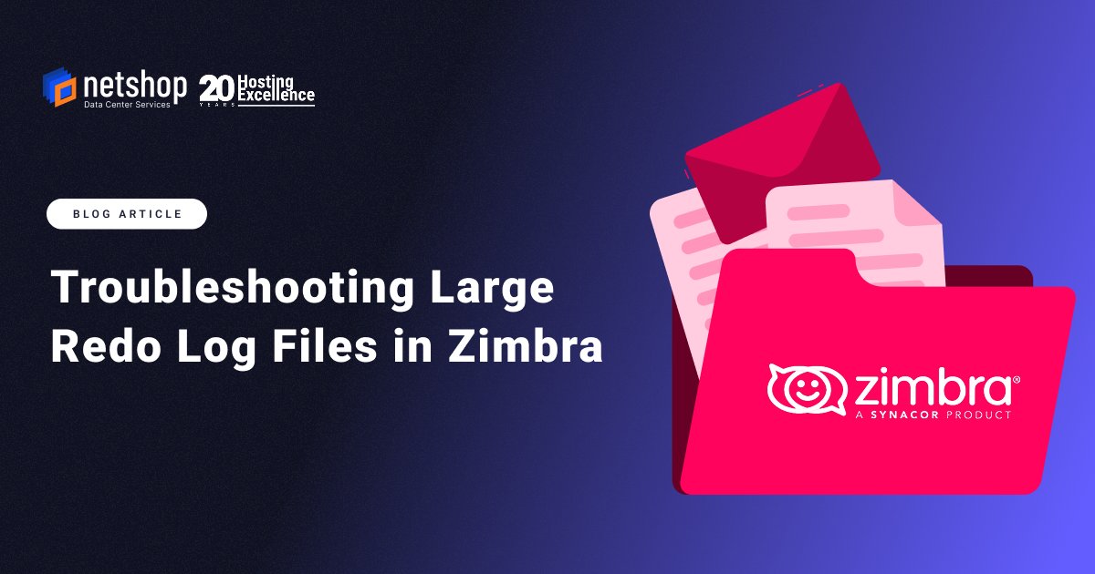 NetshopIsp's tweet card. In this guide we explain how to clean and further manage the redolog folder in order to preserve sufficient disk space on Zimbra server.