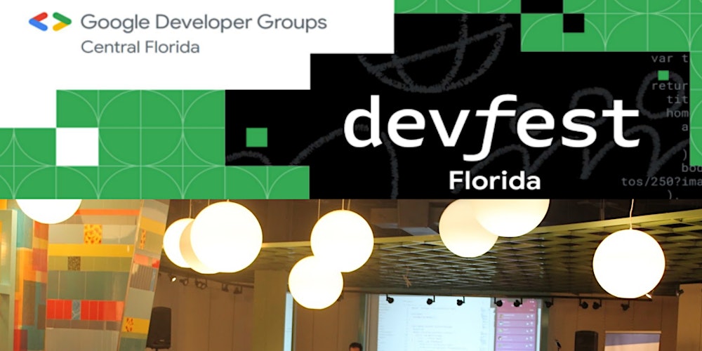 seetechnologic's tweet card. DevFest Central Florida brings technologists, devs, tech companies and students together to learn, discuss and experiment with technology.