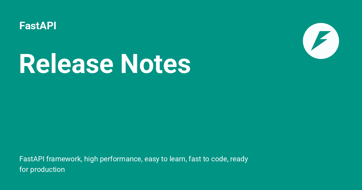 FastAPI's tweet card. FastAPI framework, high performance, easy to learn, fast to code, ready for production