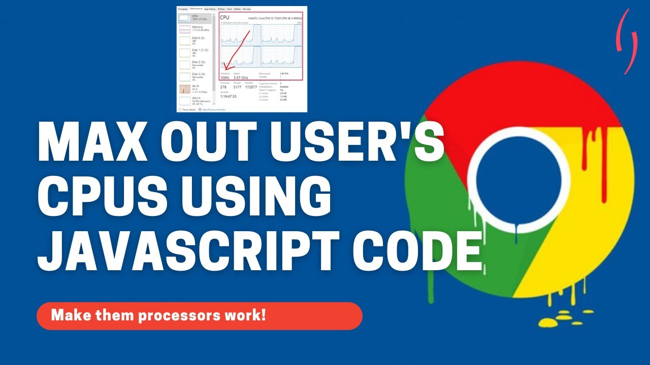 hobbyistor's tweet card. Max Out a User's CPUs using JavaScript