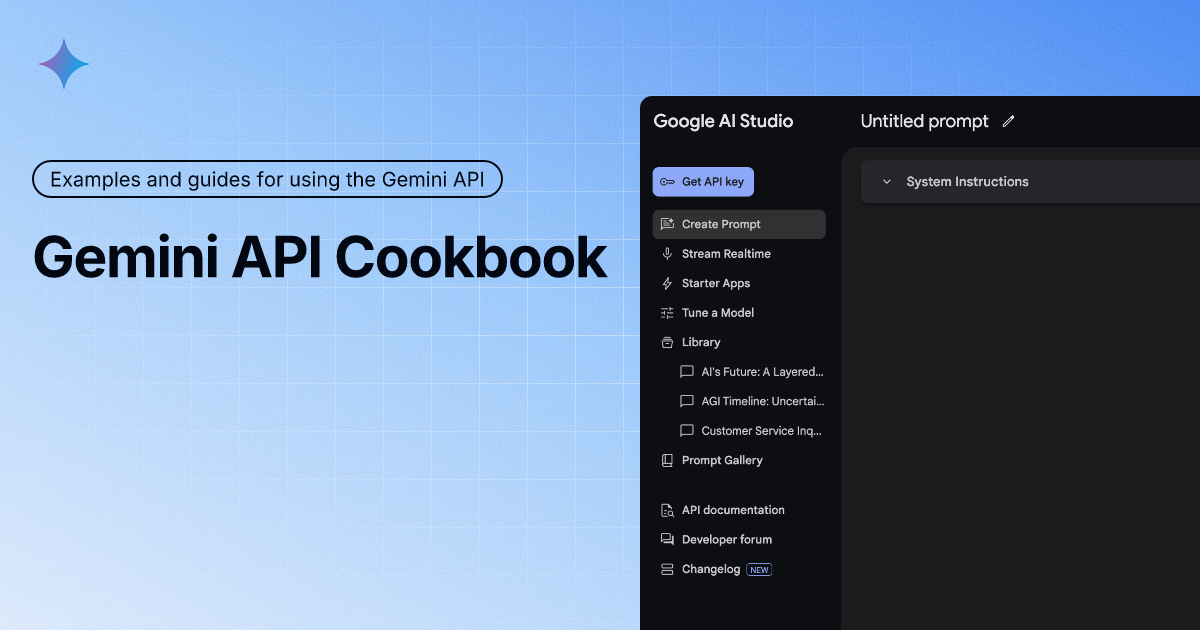 googledevs's tweet card. Examples and guides for using the Gemini API. Contribute to google-gemini/cookbook development by creating an account on GitHub.