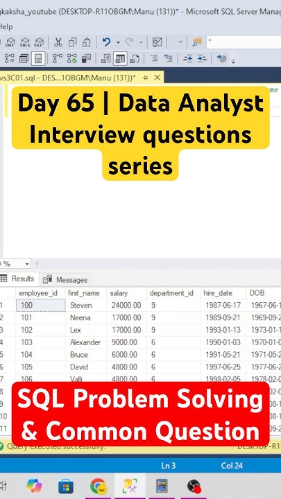 codingkakshaa's tweet card. Day - 65 | Data Analyst Interview: SQL Problem Solving & Common...