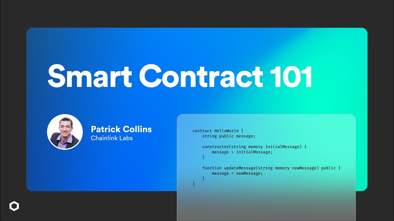 chainlink's tweet card. Smart Contract Development 101 | Chainlink Engineering Tutorials