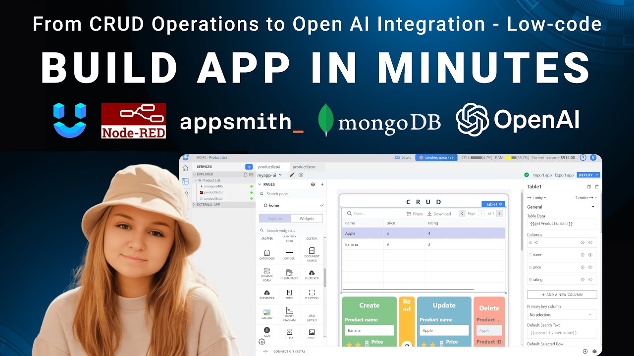 UBOS_tech's tweet card. Build AI-Powered CRUD App with Node-RED, Appsmith, MongoDB and Open...