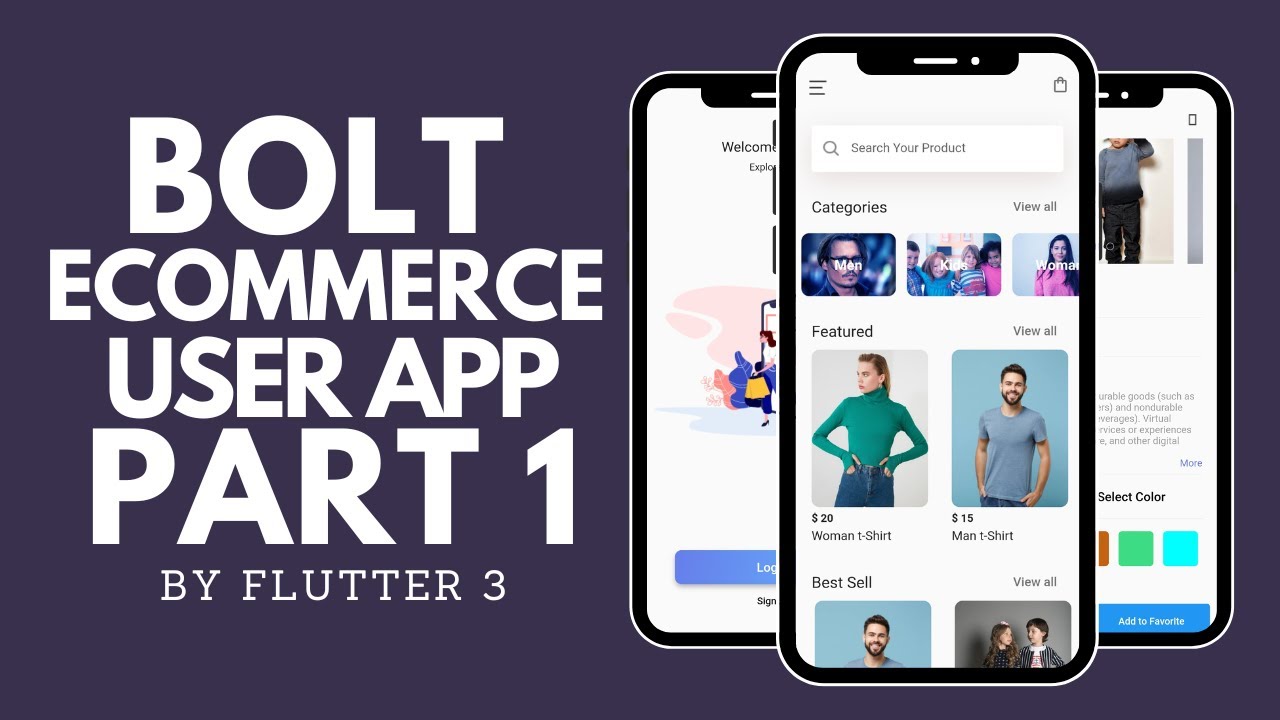 sabirbugti532's tweet card. Bolt E-commerce User App Tutorial In Flutter Firebase | Part 1