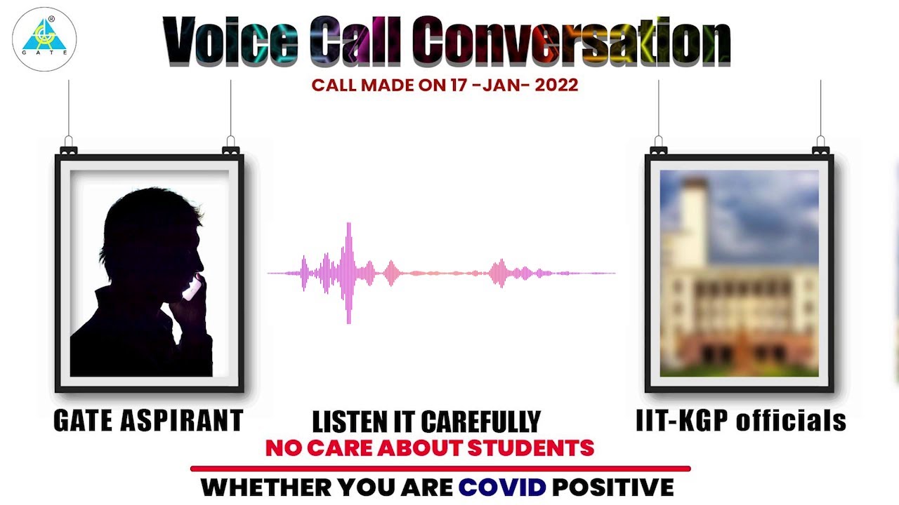 gate_academy's tweet card. Voice Call recording of GATE ASPIRANT with IIT KGP Officials | Listen...