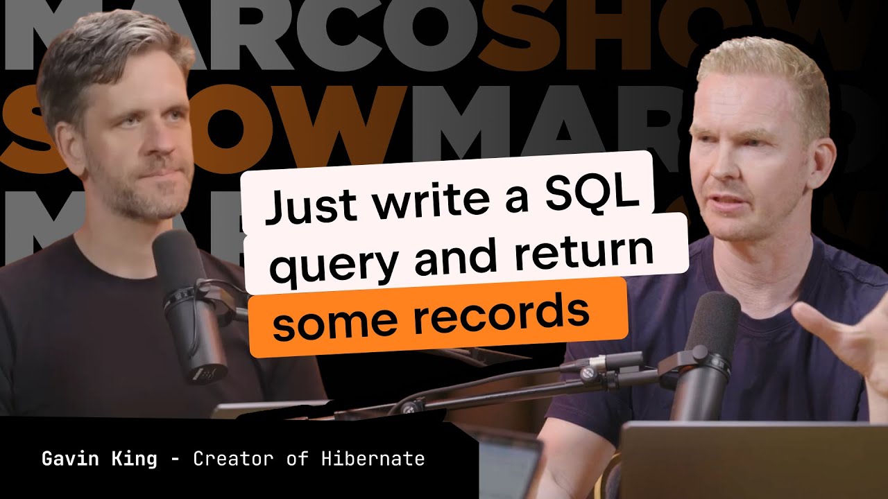 MarcoBehler's tweet card. Hibernate: Myths & Over-Engineering. ORMs vs SQL vs Hexagonal — Gavin...
