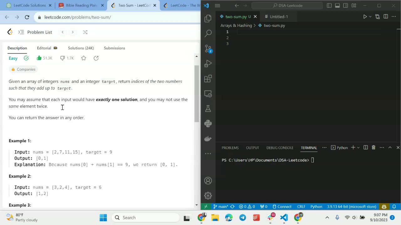 _JosiahAdesola's tweet card. Leetcode Day 2