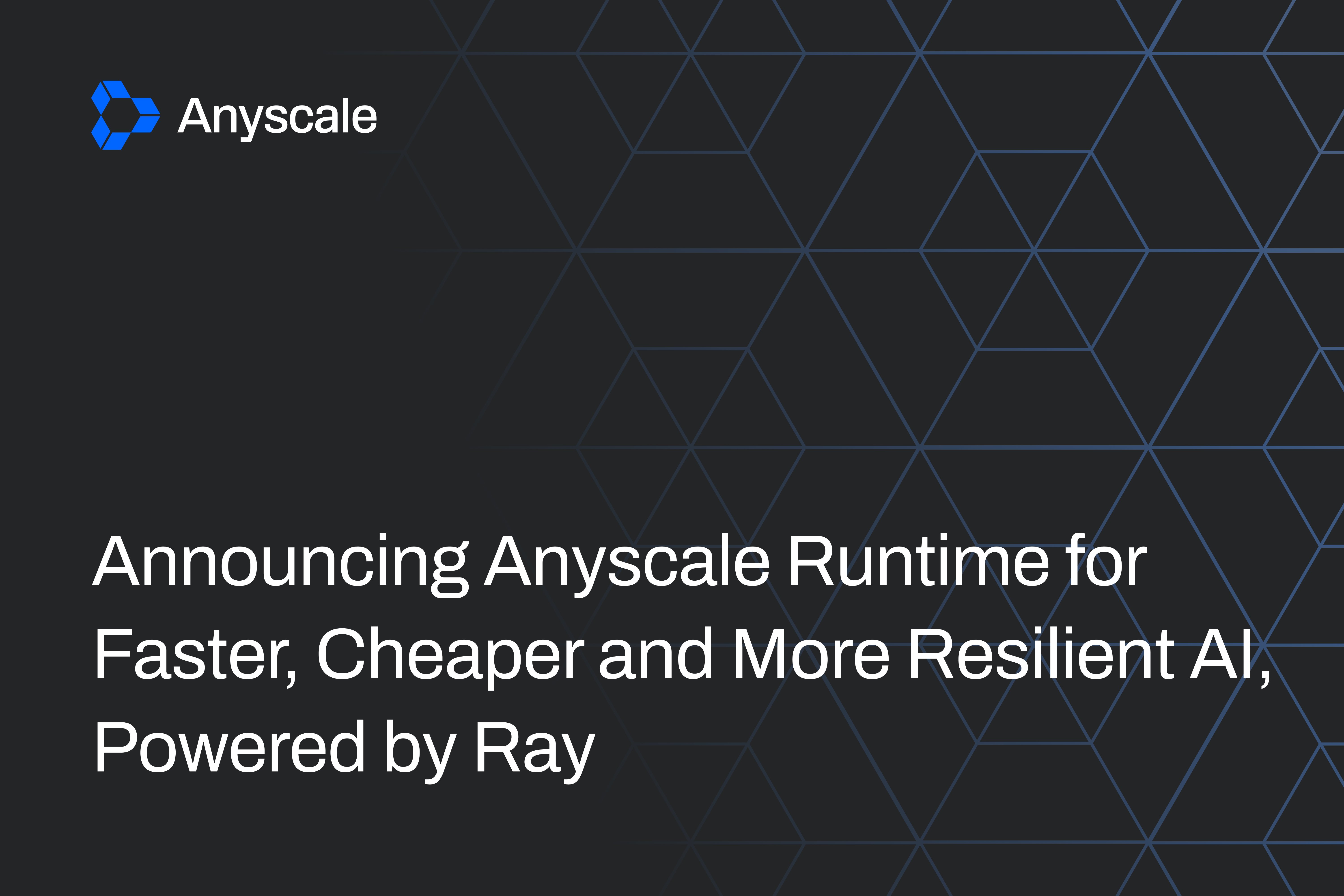 raydistributed's tweet card. Faster, cheaper and more resilient distributed AI processing with Anyscale Runtime powered by the Ray open-source framework