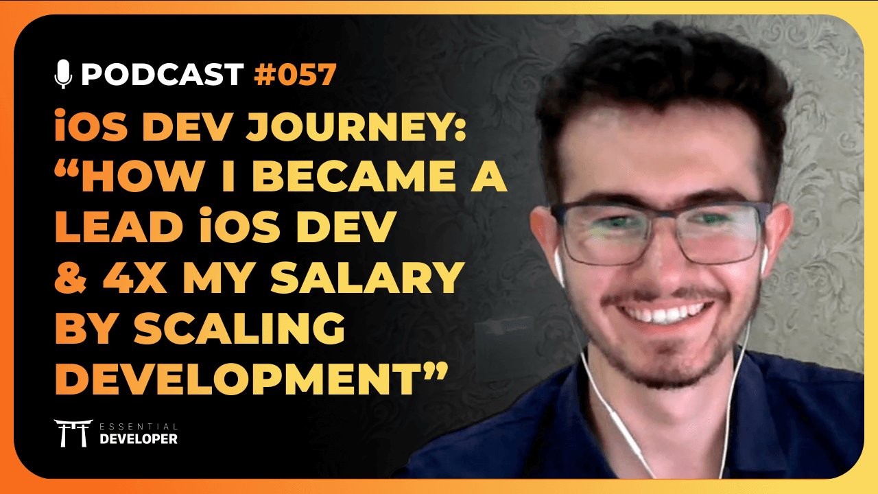 essentialdevcom's tweet card. Our guest today is Islom Babaev, a student of the iOS Lead Essentials program who became a confident Lead iOS Developer tackling new and legacy projects with ease while mentoring his team - and...