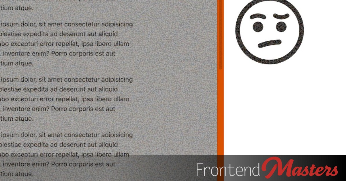 FrontendMasters's tweet card. The Downsides of scrollbar-gutter: stable; (and one weird trick)