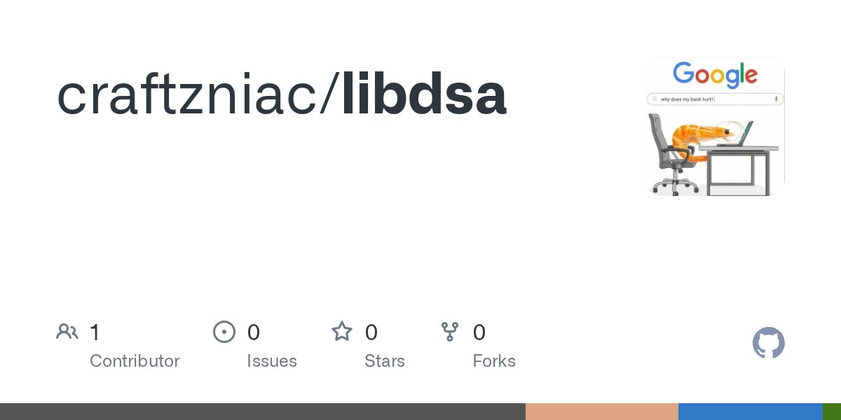craftzniac's tweet card. Contribute to craftzniac/libdsa development by creating an account on GitHub.