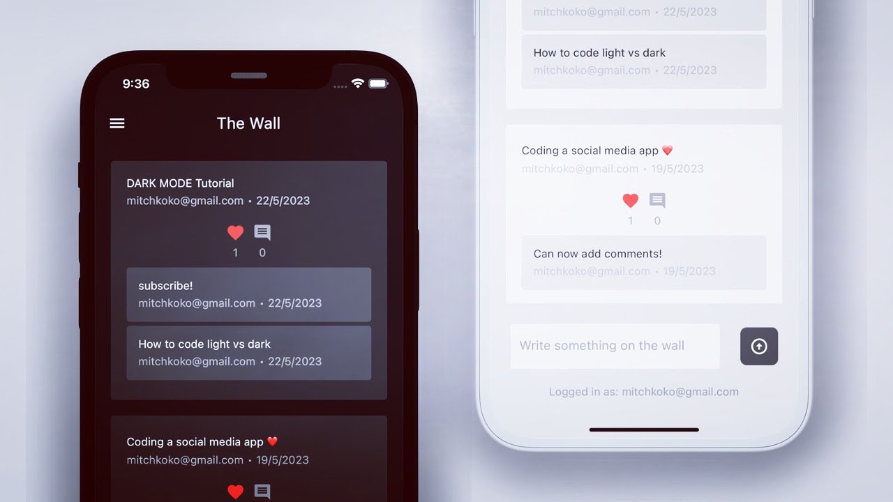 r_FlutterDev's tweet card. 🥷🏽📱 DARK MODE • Flutter Theme Tutorial