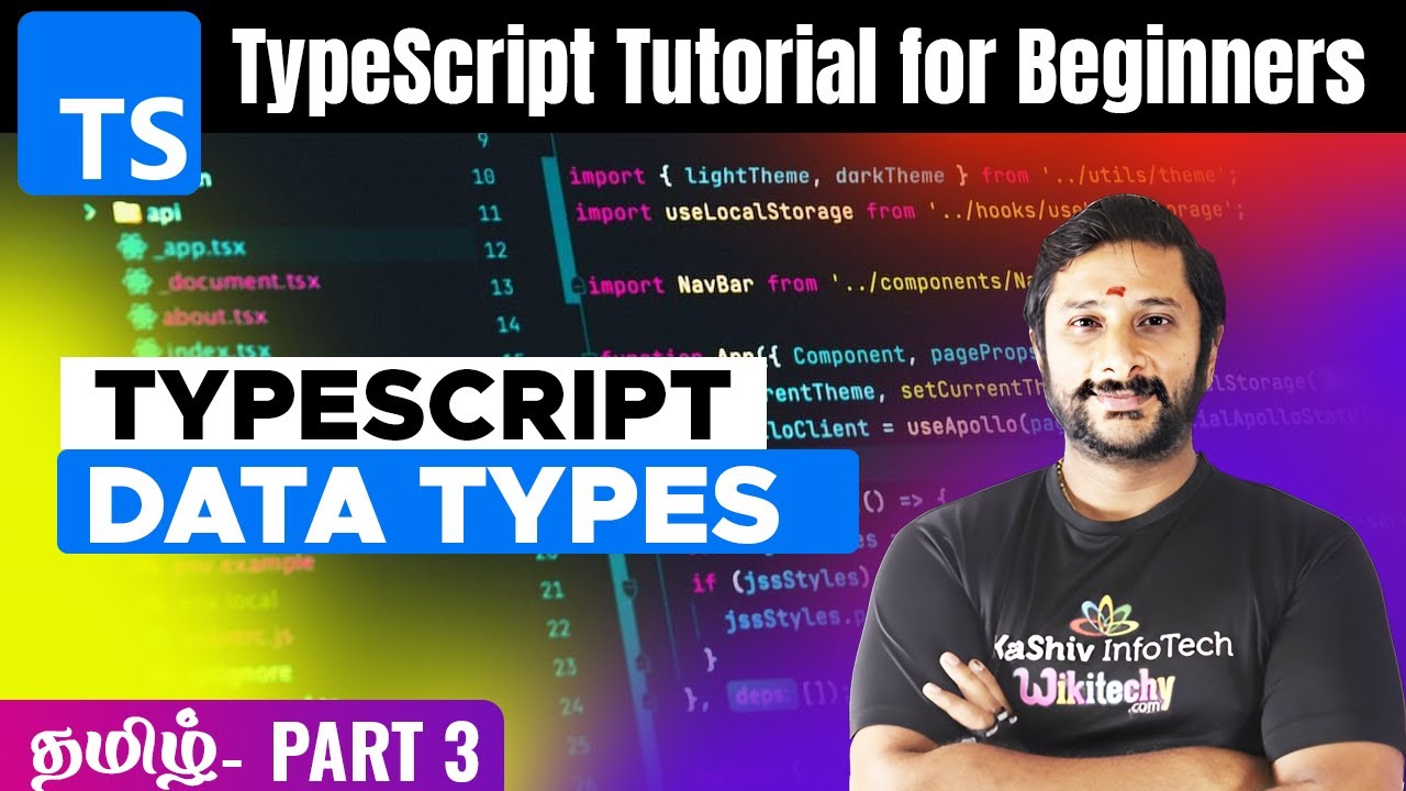 kaashivinfotech's tweet card. #3 Data Types in TypeScript in Tamil | TypeScript Tutorial for...