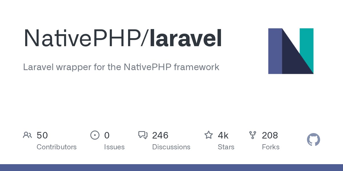 simonhamp's tweet card. Laravel wrapper for the NativePHP framework. Contribute to NativePHP/laravel development by creating an account on GitHub.