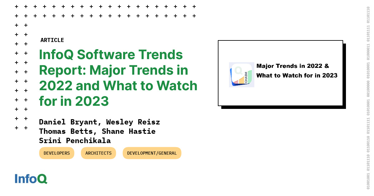 cc_saurabh's tweet card. 2022 was another year of significant technological innovations and trends in the software industry and communities. The InfoQ podcast co-hosts met last month to discuss the major trends from 2022,...