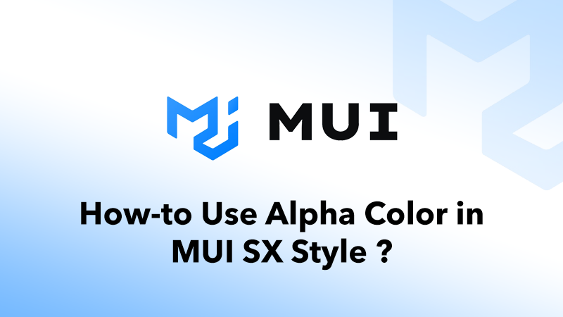 w3codemasters's tweet card. In Material-UI (MUI), an “alpha color” refers to a color that includes an alpha channel to specify the level of opacity. The alpha channel is a component of color that represents transparency, with 0...