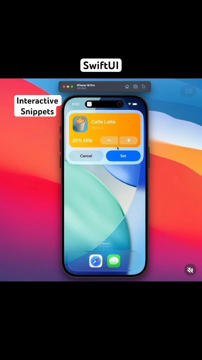 CocoaDevBlogs's tweet card. Interactive Snippets using SwiftUI | App Intents | #ios26 #apple...