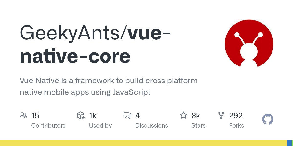 VueNativeIO's tweet card. Vue Native is a framework to build cross platform native mobile apps using JavaScript - GeekyAnts/vue-native-core