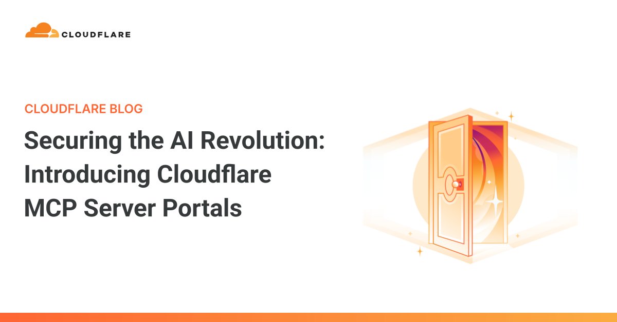 Cloudflare's tweet card. We’re excited to announce Cloudflare MCP Server Portals are now available in Open Beta. MCP Server Portals are a new capability that enable you to centralize, secure, and observe every MCP connection...