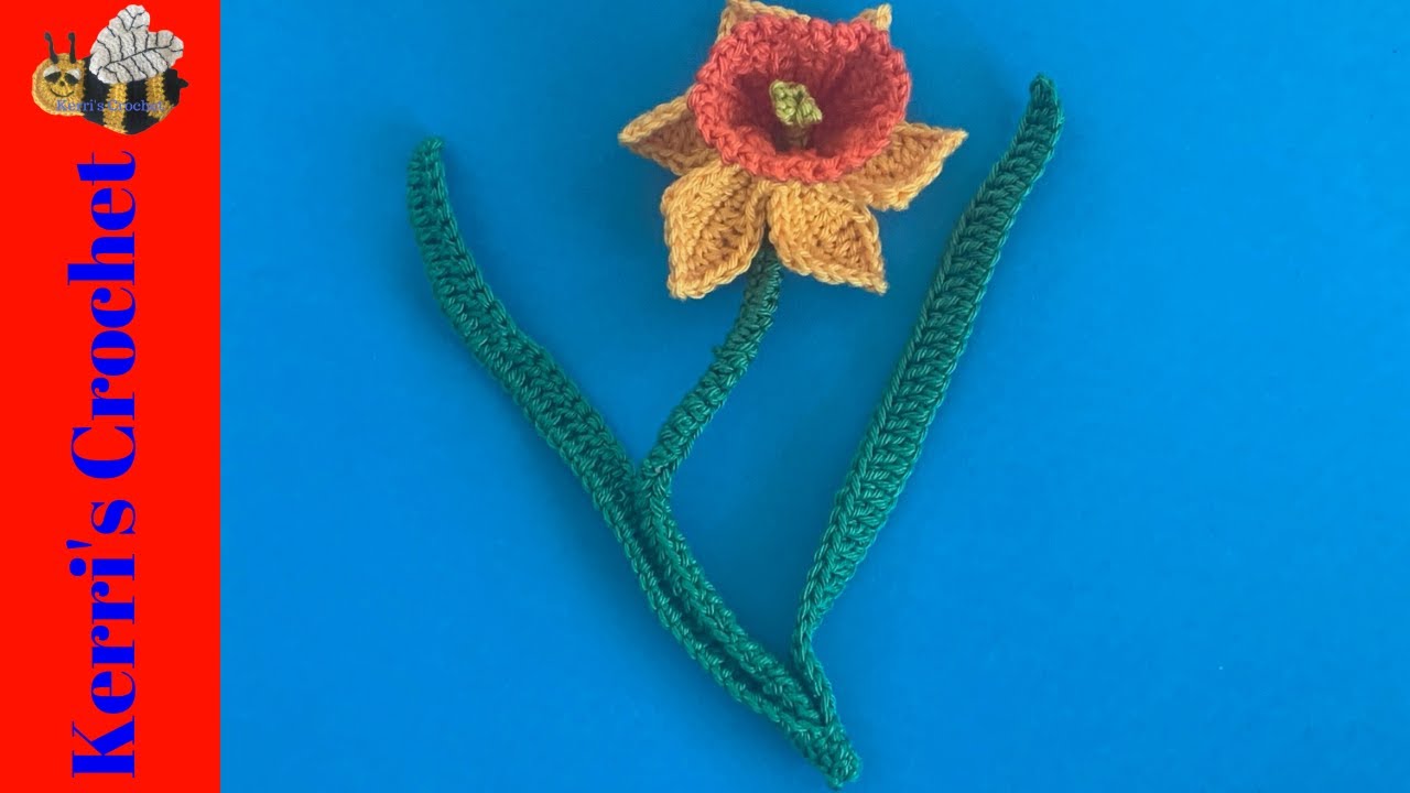 kerris_crochet's tweet card. Crochet Daffodil Tutorial – Crochet Tutorial