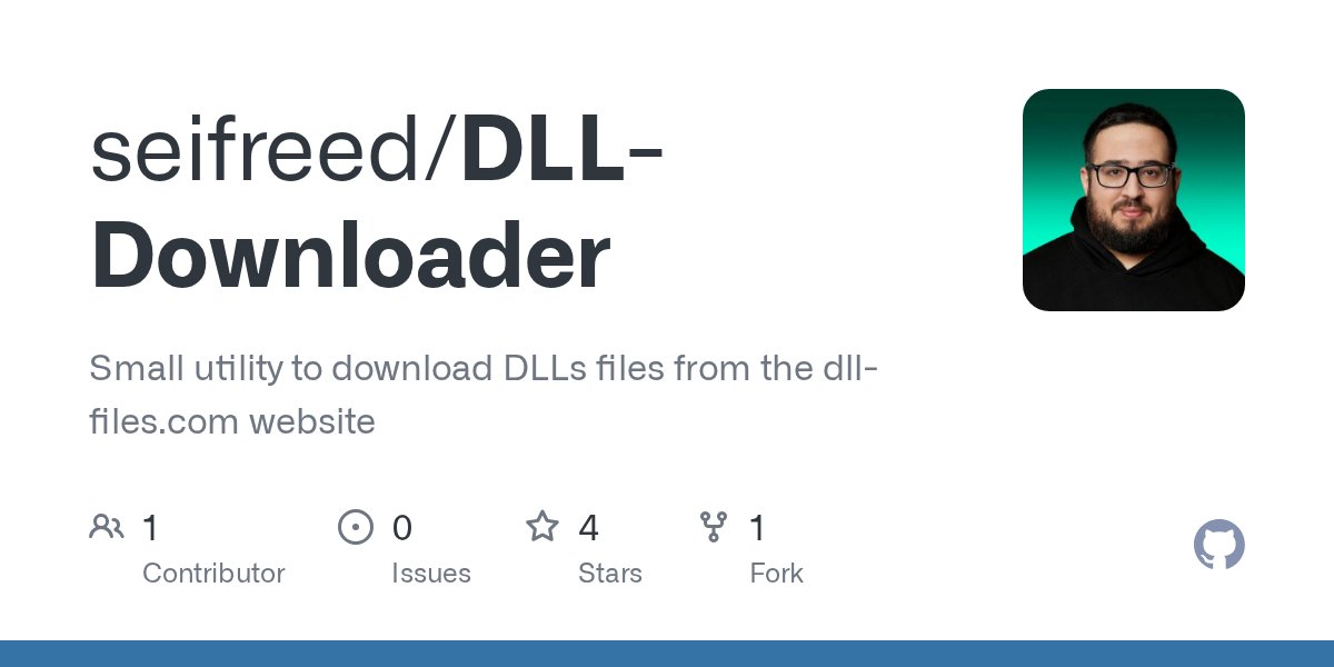 Seifreed's tweet card. Small utility to download DLLs files from the dll-files.com website - seifreed/DLL-Downloader