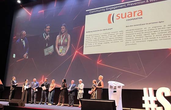 GeriatricArea's tweet card. Suara Cooperativa gana Premio SilverEco 2025 por el proyecto WELLBEING: tecnología inmersiva para bienestar emocional y cognitivo los mayores