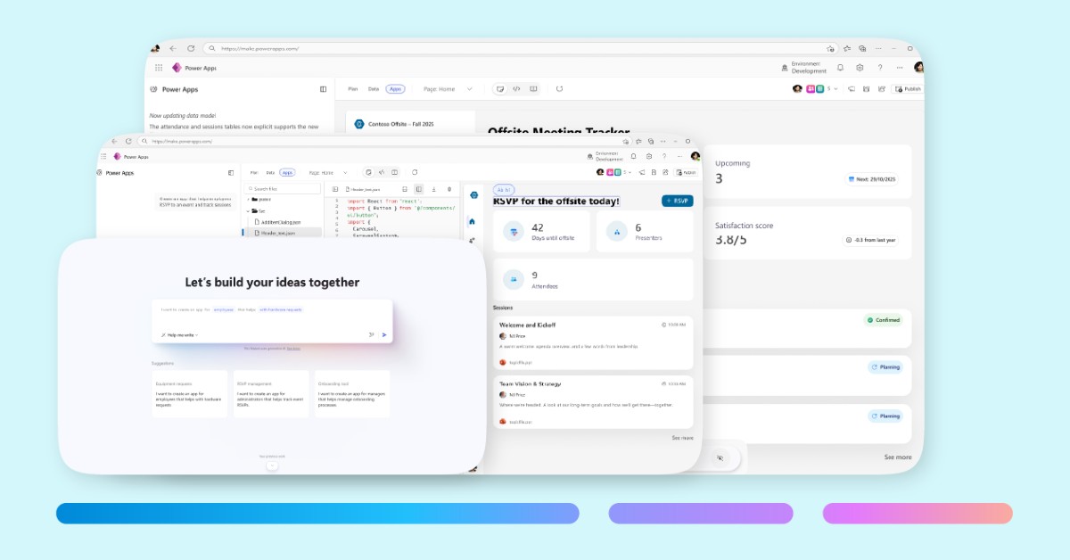 MSPowerPlat's tweet card. Inside the new Power Apps: discover how Microsoft is shaping the future of app development with AI, automation, and next-gen tools. Learn more.