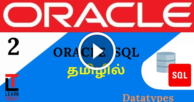 Learn_code_2day's tweet card. Oracle SQL tutorial in TAMIL | DATATYPES in SQL | SQL tutorial for beginners in Tamil