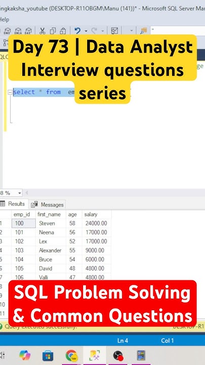 codingkakshaa's tweet card. Day - 73 | Data Analyst Interview: SQL Problem Solving & Common...