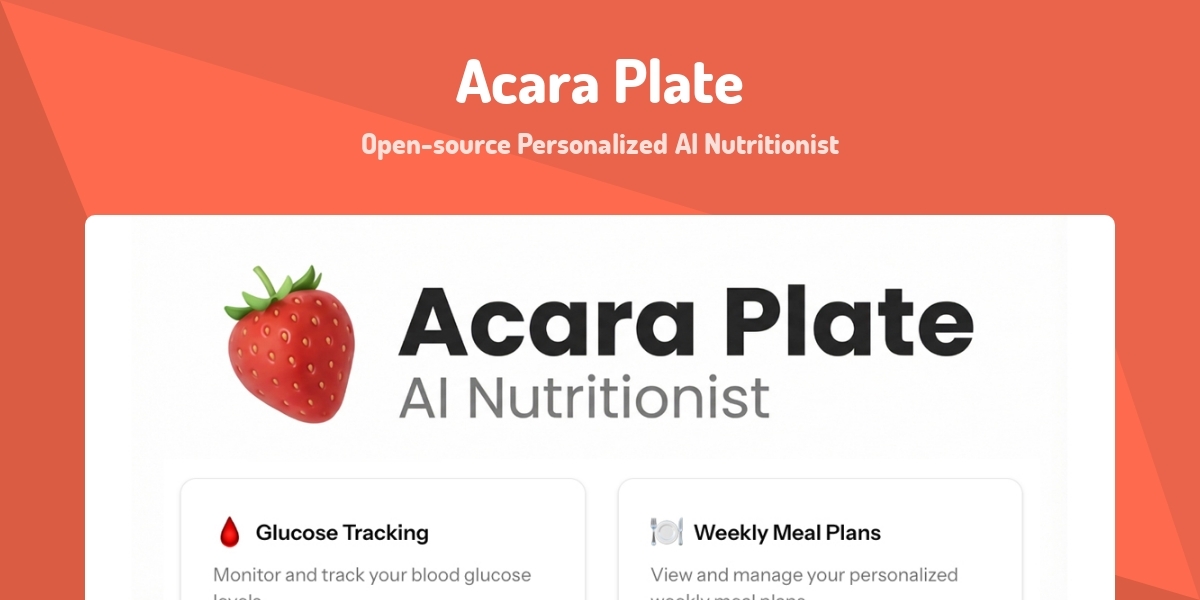 tuvshaw's tweet card. Open-source Personalized AI Nutritionist
