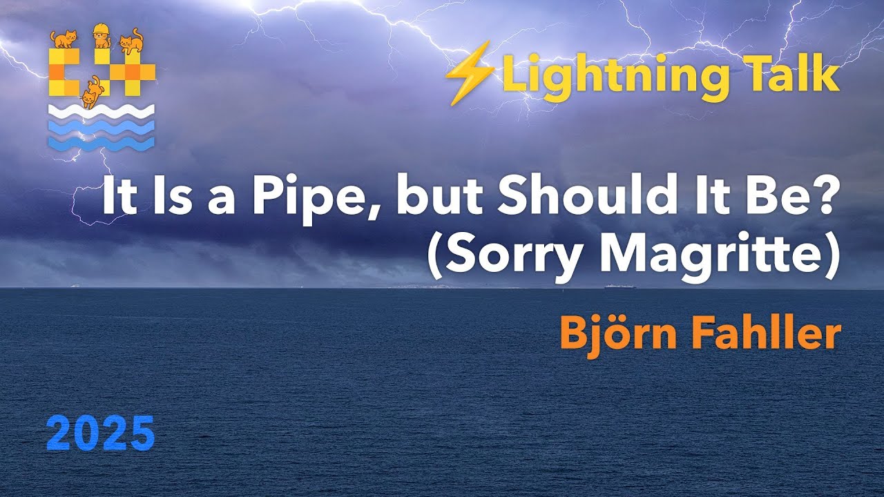 cpponsea's tweet card. Lightning Talk: It Is a Pipe, but Should It Be? (Sorry Magritte) -...