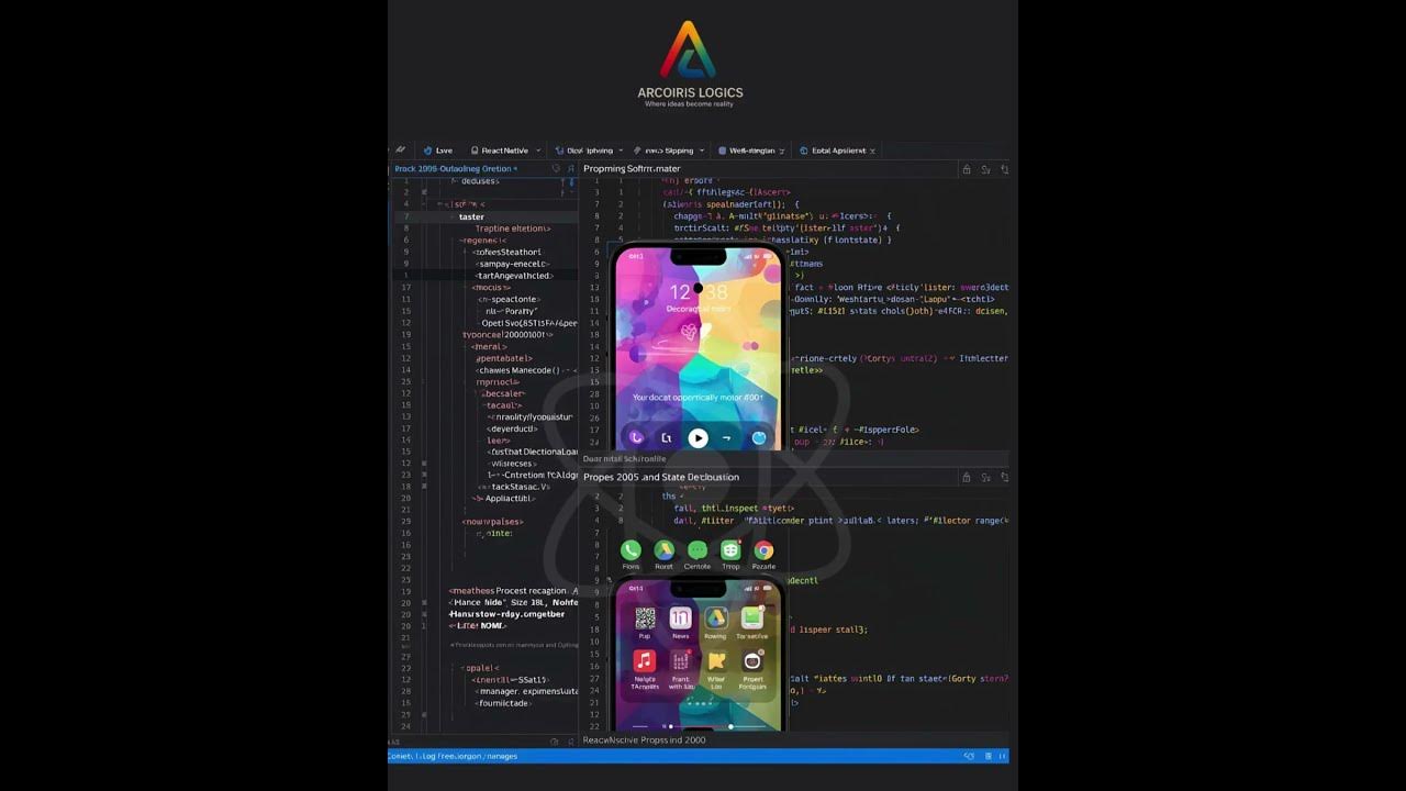 ALogics_1303's tweet card. Welcome back to #reactnativetutorial – Part 2 #arcoirislogics...