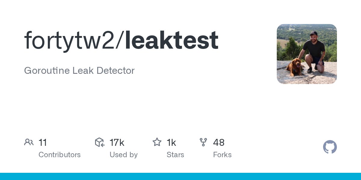 GolangRepos's tweet card. Goroutine Leak Detector. Contribute to fortytw2/leaktest development by creating an account on GitHub.