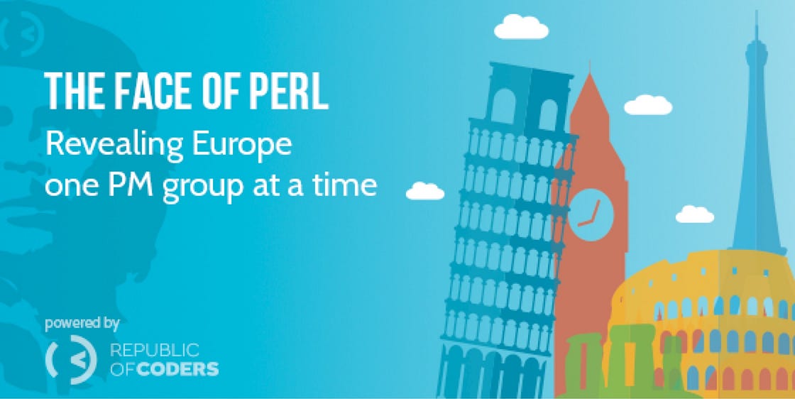 RepOfCoders's tweet card. let’s reveal Europe one Perl Monger group at a time