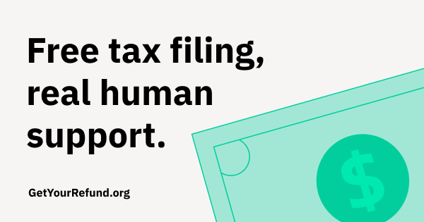 codeforamerica's tweet card. Maximize your refund by filing with our trusted volunteers. Available to you online or in person!