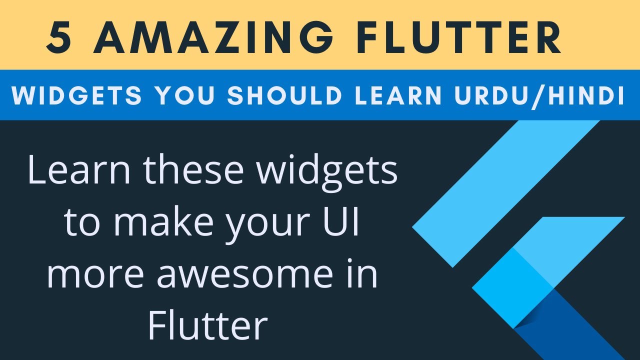 coding_zest's tweet card. 5 Amazing Flutter Widgets You Should Learn [Urdu/Hindi] | Flutter...