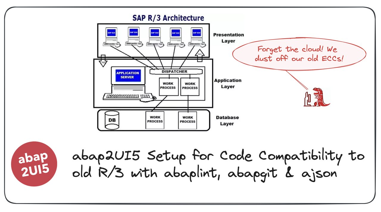 abap2UI5's tweet card. abap2UI5 runs out of the box from ABAP v750 onwards and can be easily installed from GitHub using abapGit. However, if you are on older releases, you can still use abap2UI5 with the downported...