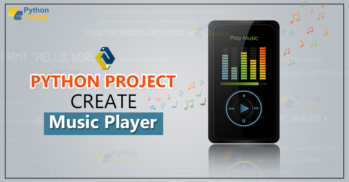 python_geeks's tweet card. Create an MP3 music player using python. In this python project, we used pygame, tkinter and few basic modules of python.