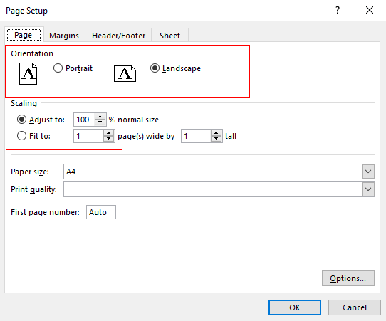 SprdSheetCoding's tweet card. When printing xlsx files, there are two (2) options of page orientation (the manner in which the paper will be printed), they are the portrait (vertically positioned page), and the landscape (horiz...