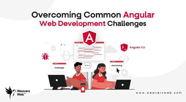 weaverswebs's tweet card. Facing Angular Web Development Challenges? Learn how to fix performance issues, debug complex code, and ensure cross-browser compatibility.