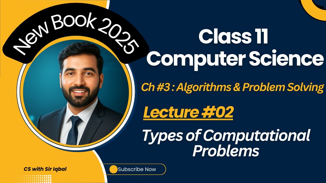 iqbalShaheenPk's tweet card. Types of Computational Problems | 1st Year Computer Science Chapter 3...