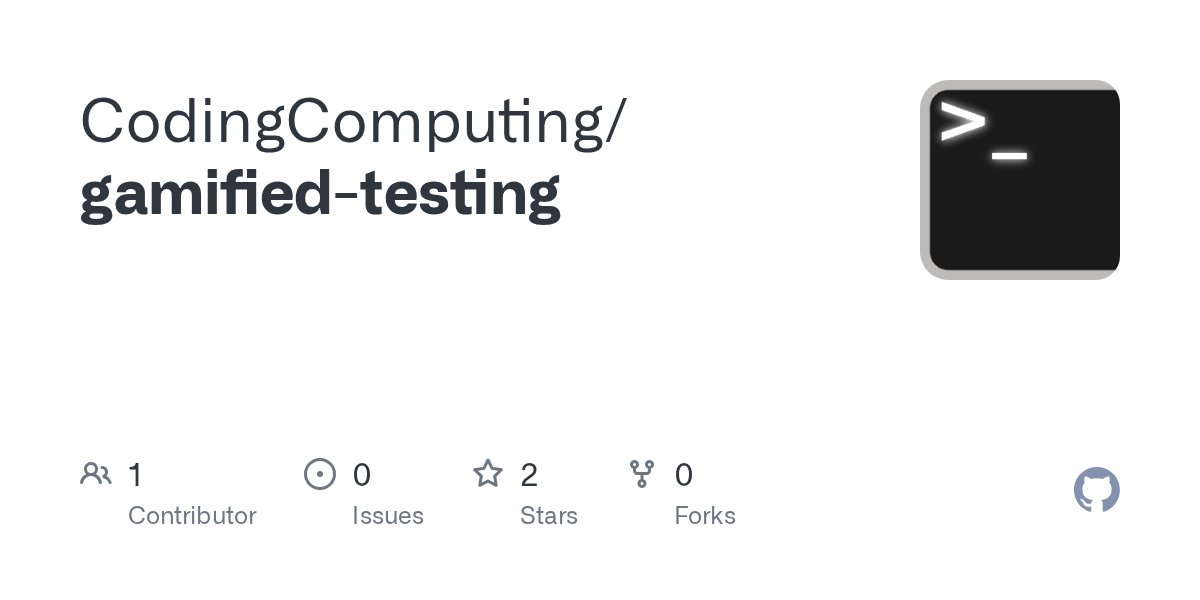 CodingComputing's tweet card. Contribute to CodingComputing/gamified-testing development by creating an account on GitHub.