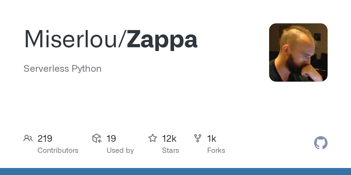 PythonHackers's tweet card. Serverless Python. Contribute to Miserlou/Zappa development by creating an account on GitHub.