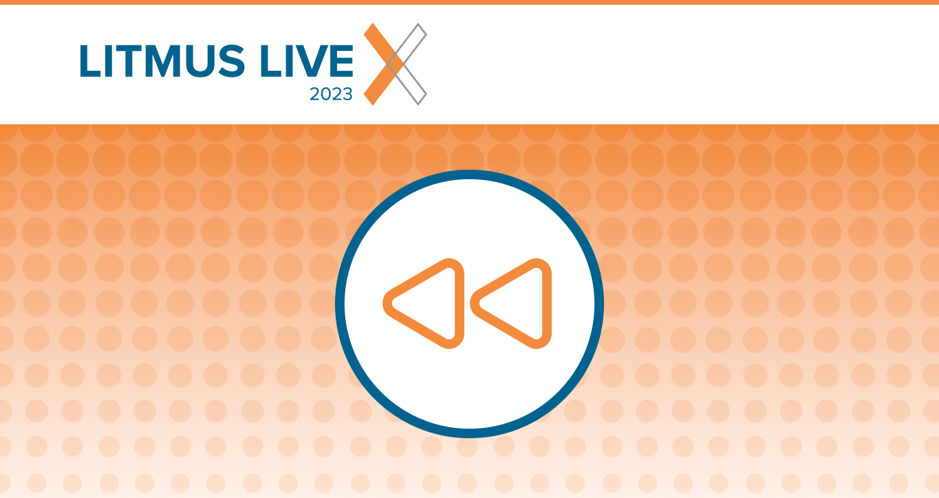 litmusapp's tweet card. Did you miss out on Litmus Live 2023? It’s not too late to learn how to achieve a 100% conversion rate, discover copy strategies you can steal, and more!