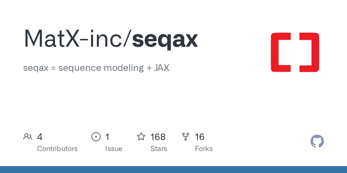 reinerpope's tweet card. seqax = sequence modeling + JAX. Contribute to MatX-inc/seqax development by creating an account on GitHub.