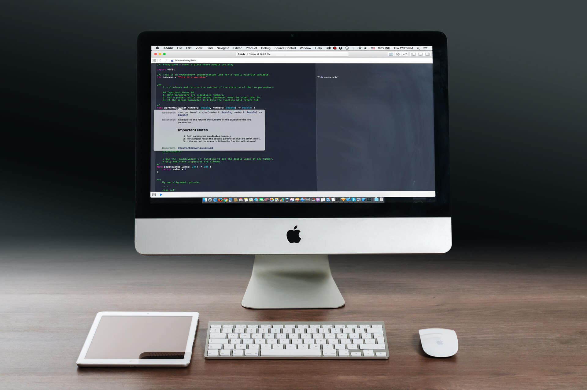 codinginswift's tweet card. Amongst all the features Xcode 7 incorporates, there is one that admittedly distinguishes; that is the new revolutionary, much better way to write code documentation. With the introduction of Xcode...
